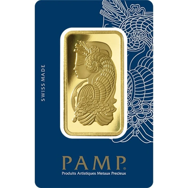 image of a pamp gold bar