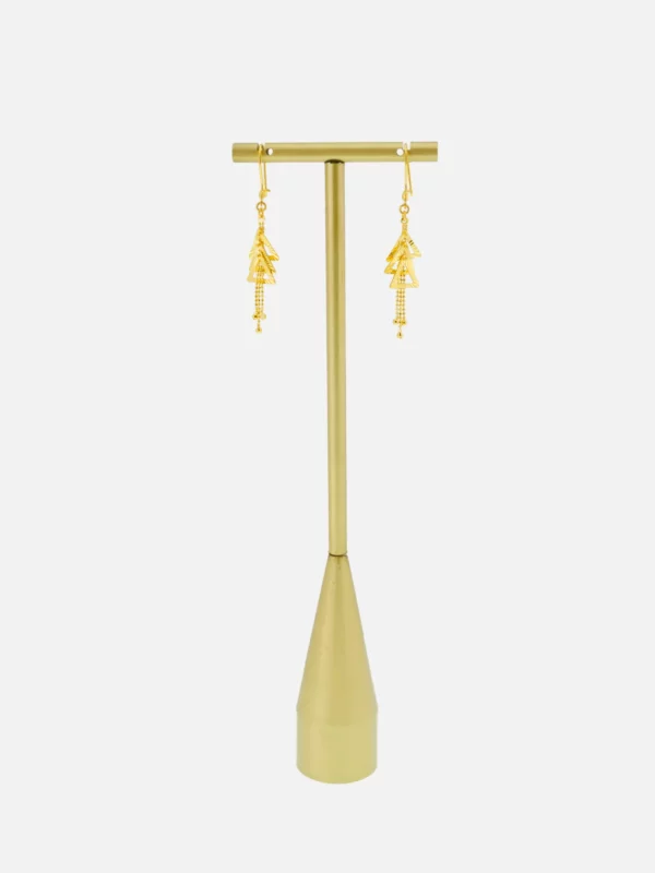 mistletoe gold earrings 5514 at Alsayed jewellery London